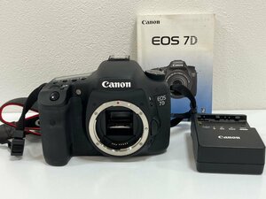 【N56851】Canon　キヤノン　EOS 7D　ボディ　説明書、バッテリー充電器付き　動作未確認　長期保管品　ジャンク品