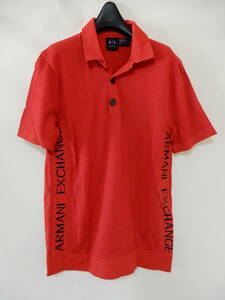 AX アルマーニエクスチェンジ 赤 半袖 ポロシャツ S（123）