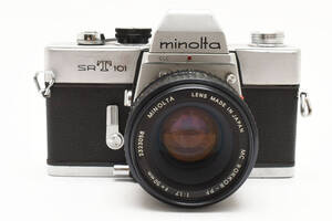 ★訳あり実用品★ MINOLTA ミノルタ SRT 101 シルバー MC ROKKOR-PF F1.7 50mm レンズセット シャッターOK AU2951#95#0053