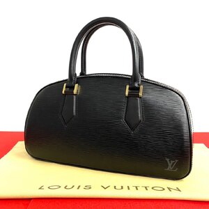 ほぼ未使用 LOUIS VUITTON ルイヴィトン ヴィンテージ ジャスミン エピ レザー 本革 ハンドバッグ ミニ ショルダーバッグ ブラック 383-5