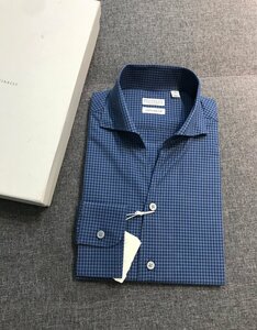 ブルネロクチネリ　BRUNELLO CUCINELLI メンズ　シャツ　チェック柄　長袖　ビジネス　S-XXL　サイズ選択可能　4377