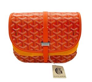 【未使用】GOYARD ゴヤール ベルヴェデーレ PM ショルダーバッグ PVC レザー オレンジ