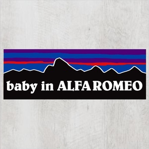 P【baby in ALFA ROMEO/ベビーインアルファロメオ】マグネットステッカー