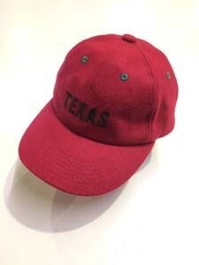 FREEWHEELERS POWER WEAR フリーホイーラーズ BASEBALL CAP TEXAS ベースボールキャップ テキサス ウールフランネル レッド