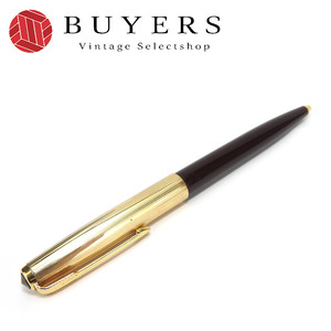 中古 パーカー ボールペン ブラウン ゴールド 1/10 12K GOLD FILLDE ノック式 レディース メンズ