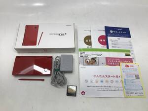 01w4047★1円~ 任天堂 Nintendo DSi 本体 レッド +DSソフト ポケットモンスターハートゴールド 完動品 中古品