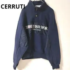 CERRUTI 1881 SPORTトレーナー　ネイビー ハイネック ロゴ 長袖