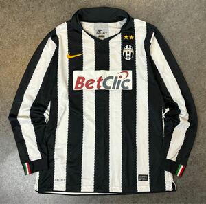 NIKE 2010/2011 10/11 FC JUVENTUS L/S Jersey DRI-FIT ナイキ ユベントス 長袖 ホーム ユニフォーム ワッペン 刺繍 L