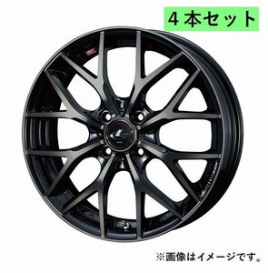 個人宅発送可能 ウエッズ Weds 17X6.5J +42 4H PCD100 PBMC/TI ホイール 4本セット LEONIS MX レオニス・エムエックス (37411)