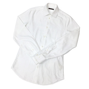 ルイヴィトン LOUIS VUITTON メンズ 男性用 ワイシャツ 長袖 コットン100％ 白 38/15 170/84A aq9791