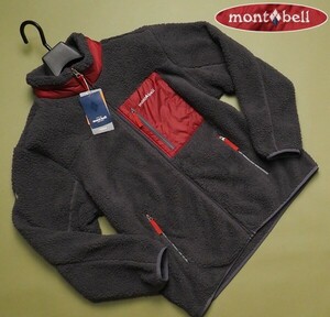 新品正規 mont-bell モンベル 海外限定 切り替え ボアフリース William ジャケット メンズ95(M)レッド(RED) 直営店購入 WUJF612