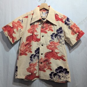 SUNSURF KYOTO KARAJISHI BOTAN サンサーフ 京都 唐獅子牡丹 アロハシャツ SS38550 Ssize 和柄 希少 スペシャルエディション