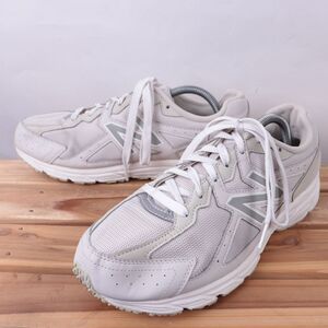 z7398【W480KO5】ニューバランス US11 28.0cm/灰 グレー クリーム系 newbalance レディース スニーカー 中古