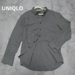 UNIQLO　ユニクロ　メンズ　長袖　シャツ　グレー　Lサイズ