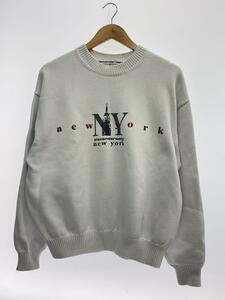 Alexander Wang◆EMPIRE STATE SWEATER/セーター(厚手)/XS/コットン/WHT/1LC3231063/シミ有