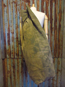 ビンテージ50’s●ステンシル入りミリタリーキャンバスダッフルバッグ●241225j1-bag-shdカバン古着1950s軍モノ