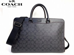 送料無料★ コーチ メンズ COACH ベケット シグネチャー 2Way ビジネスバッグ ブリーフ ショルダーバッグ トート ★品薄モデル