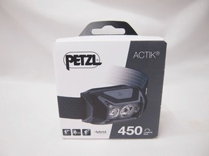 【未使用】 ペツル PETZL ヘッドランプ グレー アクティック　E063AA