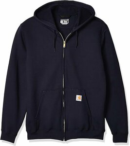 CARHARTT (カーハート) US 無地 パーカー フードジップ (K122) Loose Fit Midwaight Full Zip Sweatshirt Heather Navy ネイビー (S)