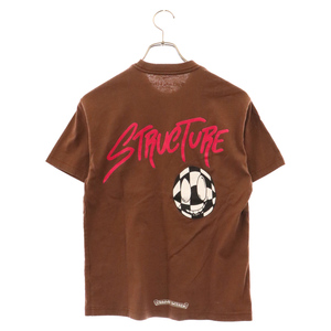 CHROME HEARTS クロムハーツ ×MATTY BOY STRUCTURE T-SHIRT ×マッティボーイ バックロゴプリント半袖Tシャツ 半袖カットソー ブラウン