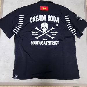 クリームソーダ　ボーリングシャツ　ピンクドラゴン　CREAM SODA 