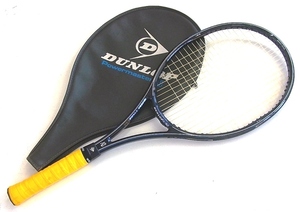 ★硬式テニスラケット DUNLOP ダンロップ POWERMASTER AD ブラック GRAPHITE KEVLAR 純正ソフトケース付き 極美品★