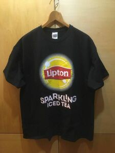 古着 Lipton スパークリング アイスティー Tシャツ メンズ XL 黒