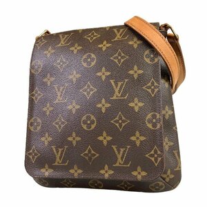 【1円～】ルイヴィトン LOUIS VUITTON バッグ ショルダーバッグ ミュゼットサルサ M51258 LM0093 モノグラム レザー ブラウン 中古