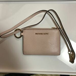 MICHAEL KORS パスケース　定期入れ　ピンク　マイケルコース　レザー　レディース　ブランド