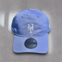 NEWERA メッツ ミニ ロゴ キャップ ベースボール ブルー 美品 男女兼用