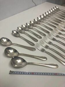 BIG SALE★★おすすめ★★JAPAN NORITAKE MARQUISE SPOONS & FORKS マーキス E.P.N.S.ステンレススプーン＆フォーク15セット30本中古です。