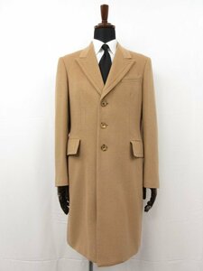 超美品【ポールスミスコレクション Paul Smith COLLECTION】キャメル100％ 肉厚 チェスターコート (メンズ) L 茶系 MK.264196■17HR3595■