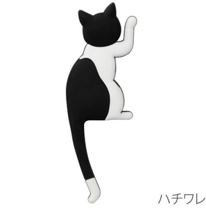 送料無料★即決新品★キュート・かわいい猫・ネコ・ねこ柄★ハチワレ★マグネットフック★玄関ドア・キッチン・カギ・冷蔵庫・インテリア