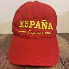 アメカジ USA 古着 キャップ 赤 スーベニア ESPANA 金 刺繍 山田蓮