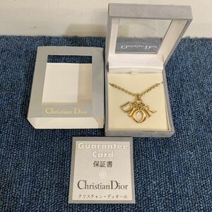 ChristianDior クリスチャンディオール CDロゴ ネックレス ペンダント アクセサリー レディース DIORロゴ ゴールド 箱 付属品付き 現状