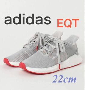 adidas EQT SUPPORT 93/17 アディダス軽量スニーカー　グレー×レッド 新品22cm ※箱無し発送