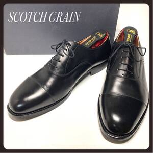 美品 スコッチグレイン SCOTCH GRAIN ストレートチップ 26 箱 キーパー付