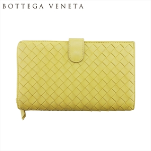 ボッテガ ヴェネタ 長財布 ラウンドファスナー 財布 レディース メンズ 114074 イントレチャート BOTTEGA VENETA 中古