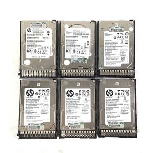 S6110662 HP 300GB 15K SAS 2.5インチ G8マウンタ HDD 6点【中古動作品】