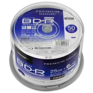 6個セット PREMIUM HIDISC BD-R 1回録画 6倍速 25GB 50枚 スピンドルケース HDVBR25RP50SPX6 /l