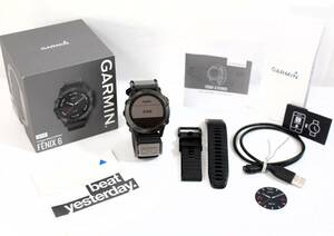 Y6525＃◆中古品◆GARMIN ガーミン FENIX 6 SAPPHIRE GPSウォッチ 010-02158-43 ブラック