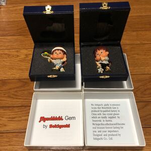 モンチッチ　ジェム　テニス　サッカー　2個セット　スワロフスキー　セキグチ　monchhichi Gem by Sekiguchi レア品