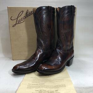 超希少 ビンテージ ウエスターブーツ Lucchese SAN ANTONIO ルケーシー 箱有り 完全オリジナル ソール張り替え無し ファニー　