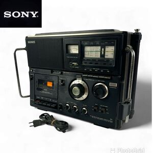 【銘機】SONY ソニー 5バンド BCLラジオカセット スカイセンサー CF-5950 FM/MW/SW1/SW2/SW3 レトロ モノラルラジオ カセットレコーダー