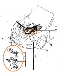 マツダ RX-8 SE3P MT ５速 未使用 純正 2008/02 - エンジンハーネス 電装 エンジンワイヤー 01587-2