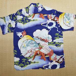 新品　SUN SURF　M　合戦　SS32165　SAMURAI THE BATTLEFIELD　和柄　アロハシャツ　サンサーフ　Hawaiian shirt　サムライ　侍　節句