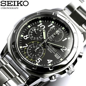 【国内正規品】送料無料！ 新品 未使用 SEIKO(セイコー) 腕時計 クロノグラフ 人気！ 50m防水 カレンダー 保証書付 逆輸入 メンズ ビジネス