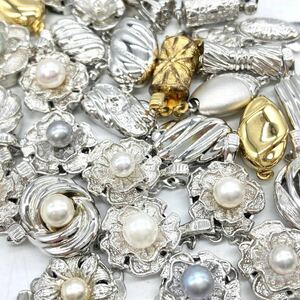 ■クラスプ30点おまとめ■j約77g 真珠 ベビー パール 貝パール pearl アコヤ 留め具 necklace jewelry accessory silver CE0