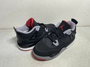 NIKE JORDAN 4 RETRO TD ジョーダン 4 レトロ トドラー BRED 10c 16cm 未使用 BQ7670-060