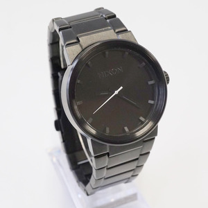 NIXON ニクソン THE CANNON ALL BLA 腕時計 USED美品 ブラック A160001 メンズ ステンレス X6186